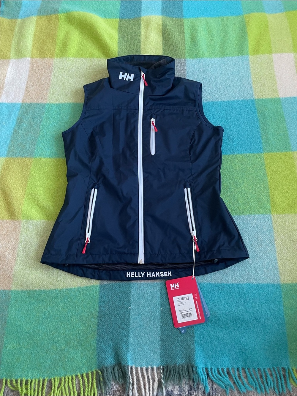 NWT Helly Hansen Women's Crew Vest Navy Blue Waterproof Windproof Boating